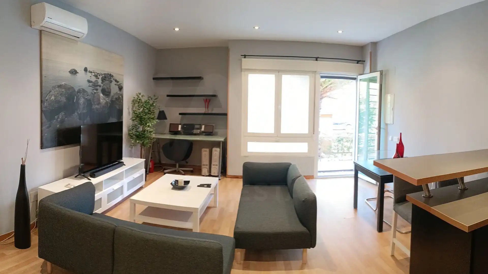 Wohnzimmer von Wohnung zur Miete in Madrid mit Klimaanlage und Heizung