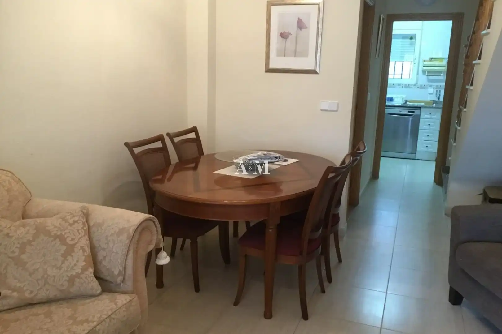 Menjador de Casa adosada de lloguer en San Javier amb Terrassa, Piscina i Moblat