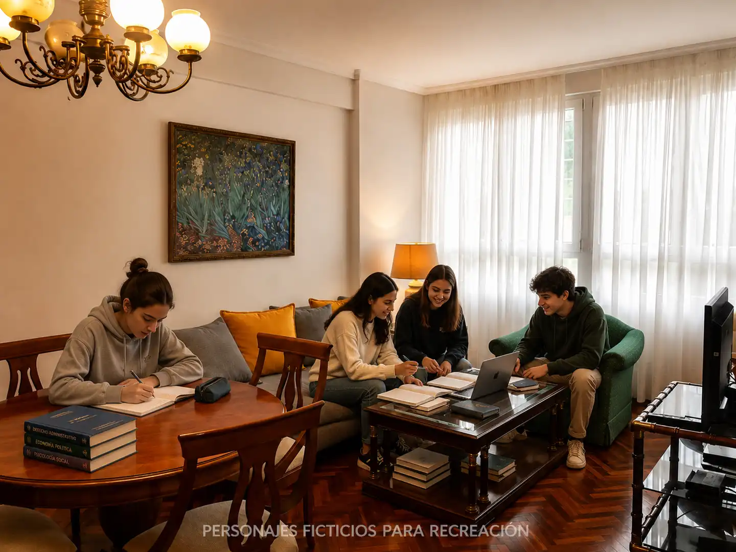 Sala de estar de Piso de alquiler en Santander con Calefacción, Amueblado y Horno
