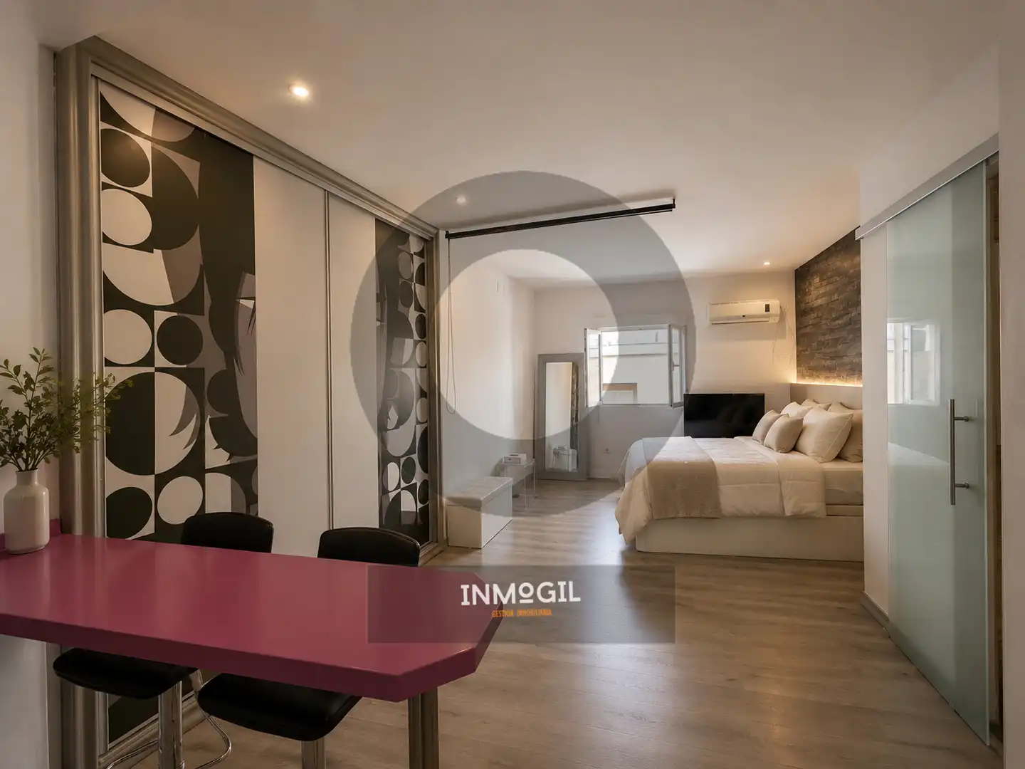 Bedroom of Study for rent in Madrid  with Air Conditioner, Heating and Parquet flooring