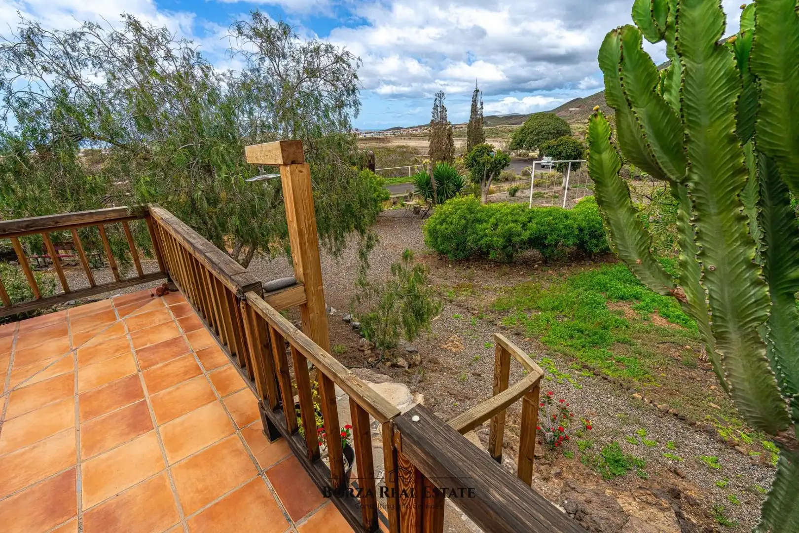 Terraza de Finca rústica de alquiler en Granadilla de Abona con Aire acondicionado, Jardín privado y Terraza