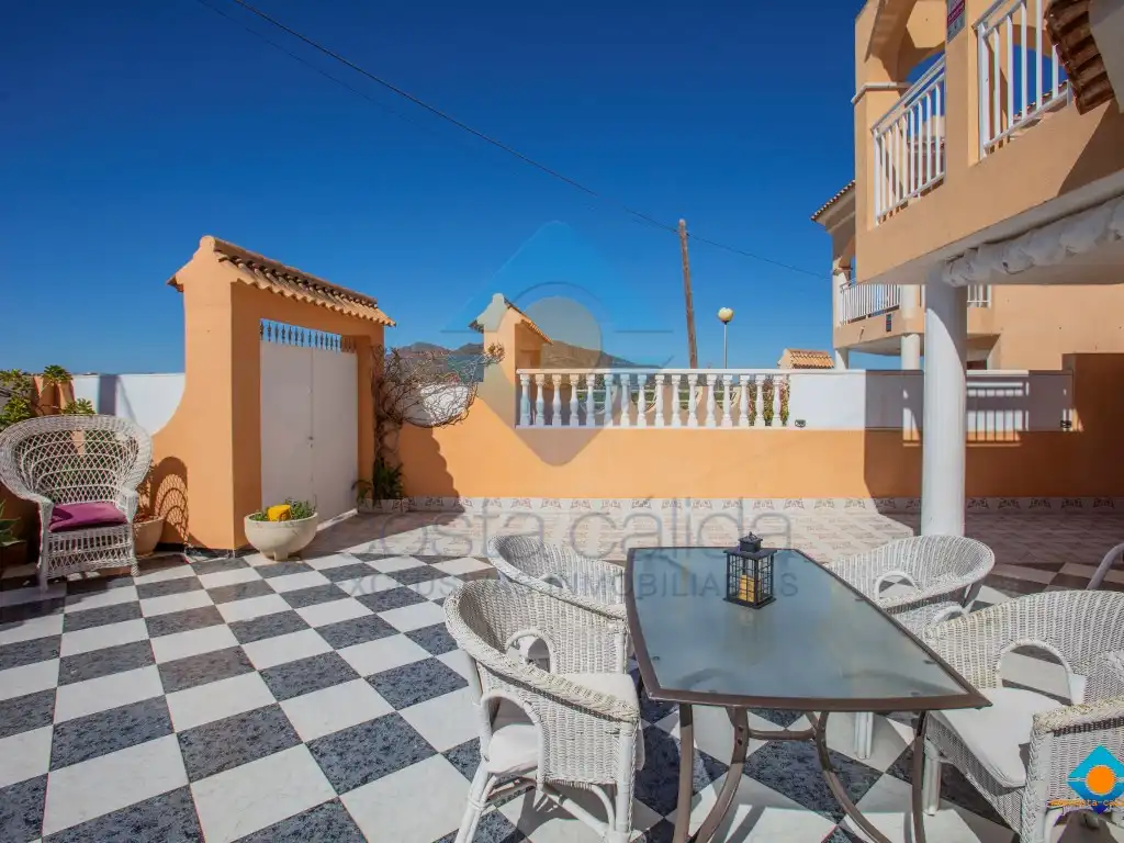 Vista exterior de Casa o chalet en venta en Mazarrón con Aire acondicionado, Jardín privado y Terraza