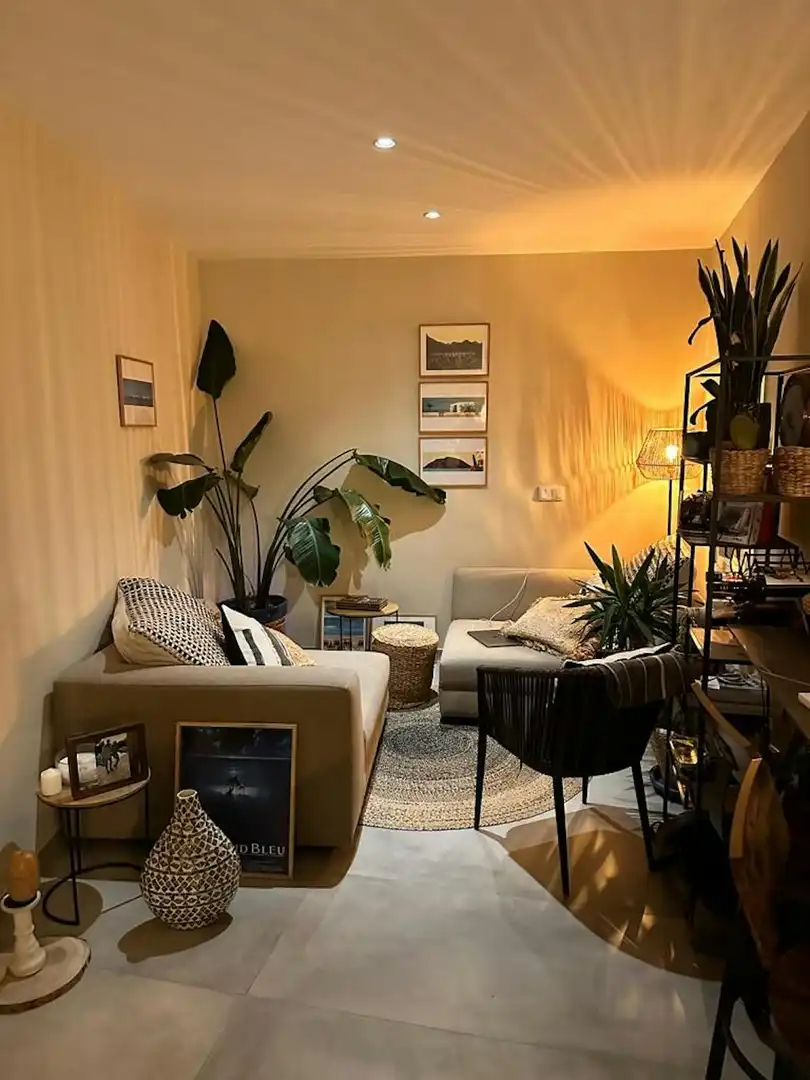 Sala de estar de Piso de alquiler en Barcelona con Aire acondicionado, Calefacción y Amueblado