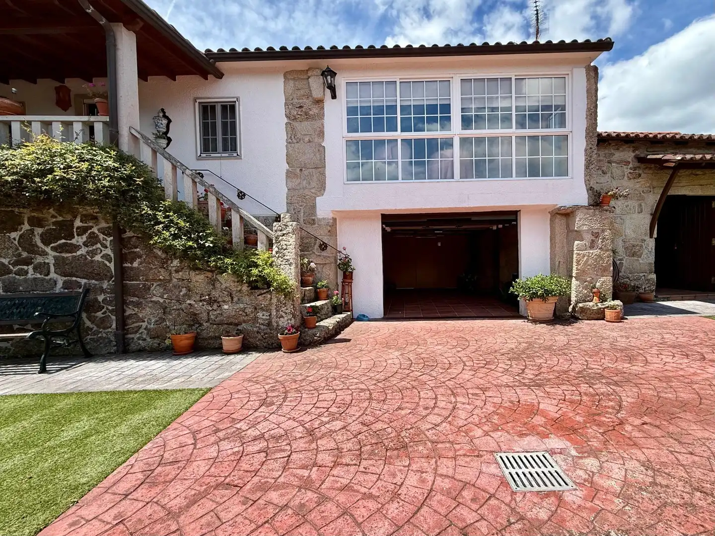 Vista exterior de Casa o chalet en venta en San Amaro con Calefacción, Jardín privado y Parquet