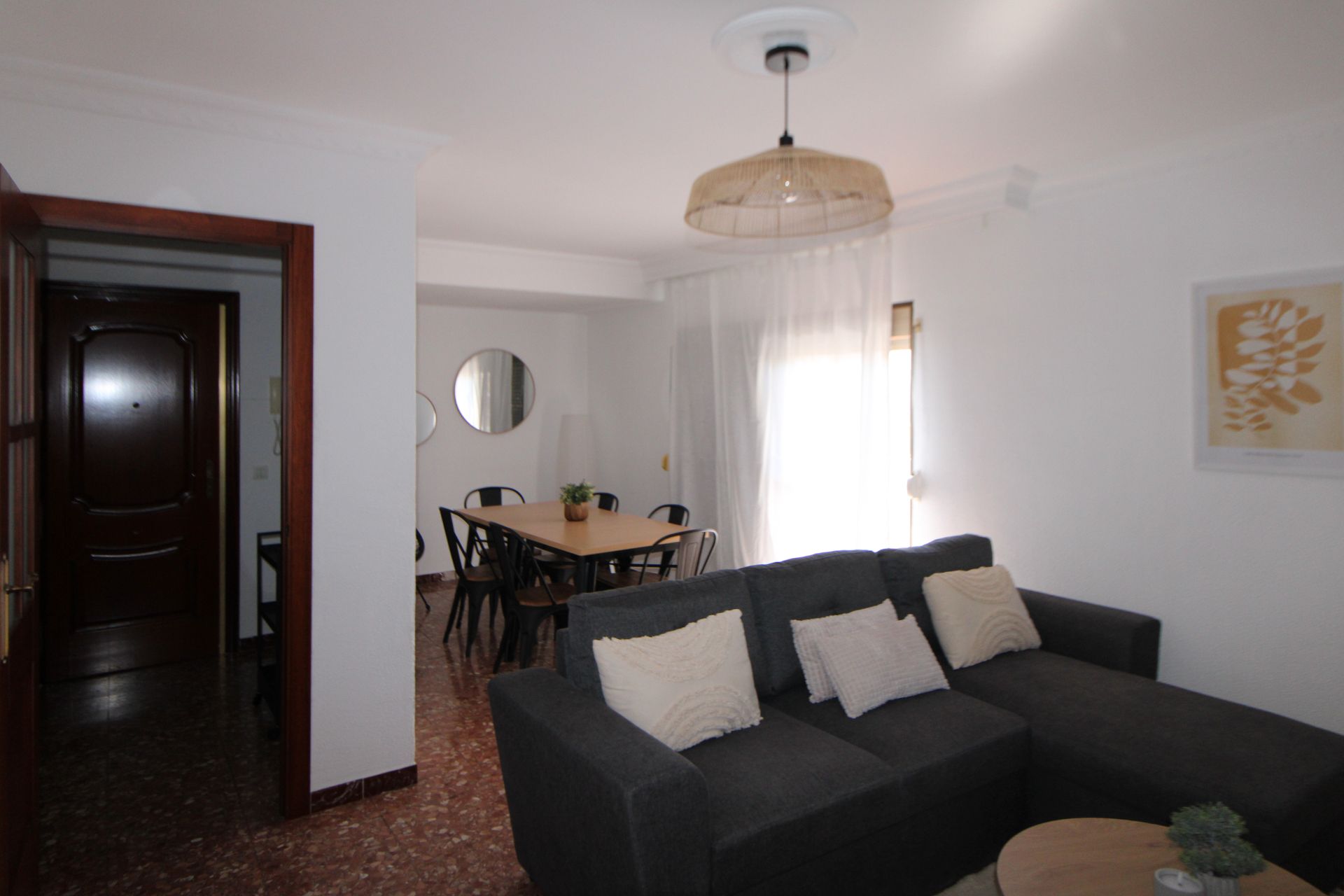 Sala d'estar de Pis de lloguer en  Huelva Capital amb Calefacció, Moblat i Rentadora