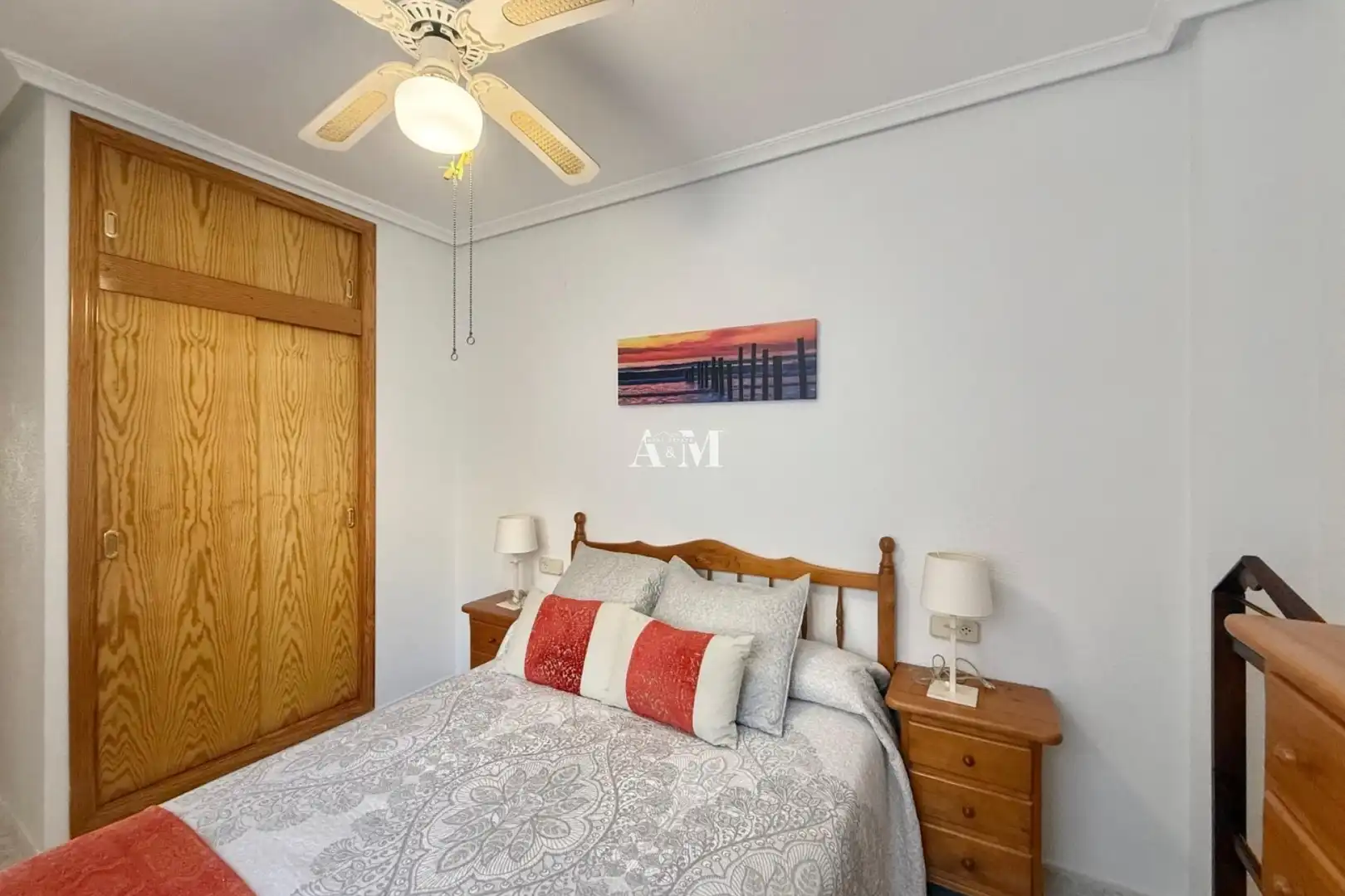 Schlafzimmer von Wohnung zur Miete in Guardamar del Segura mit Klimaanlage, Heizung und Terrasse