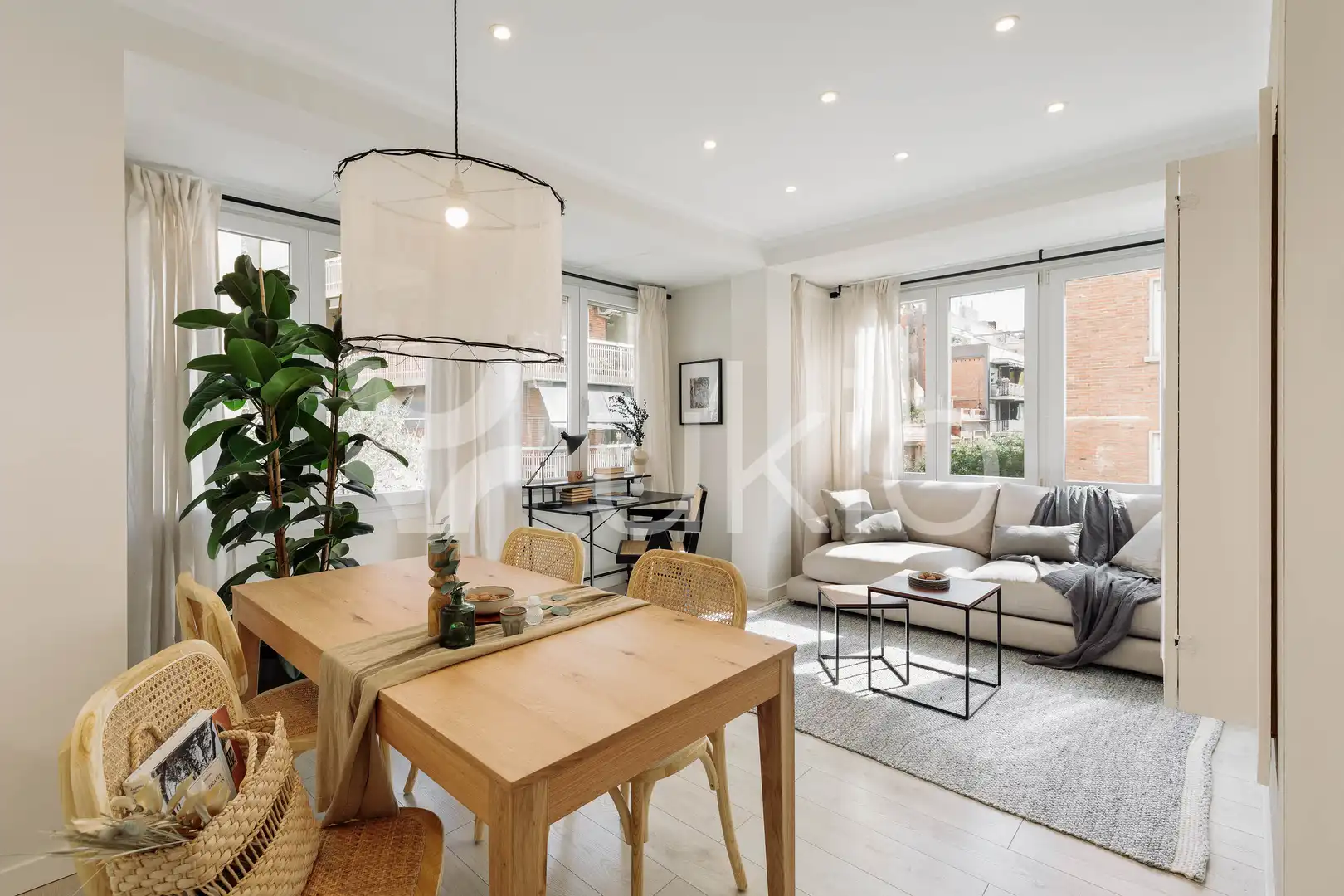 Sala d'estar de Apartament de lloguer en Barcelona amb Aire condicionat, Calefacció i Moblat