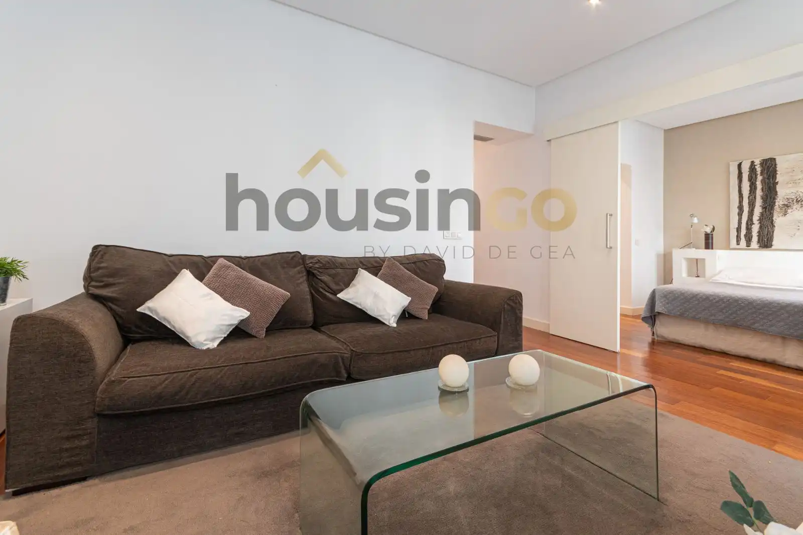 Living room of Flat for sale in Madrid  with Air Conditioner, Heating and Parquet flooring