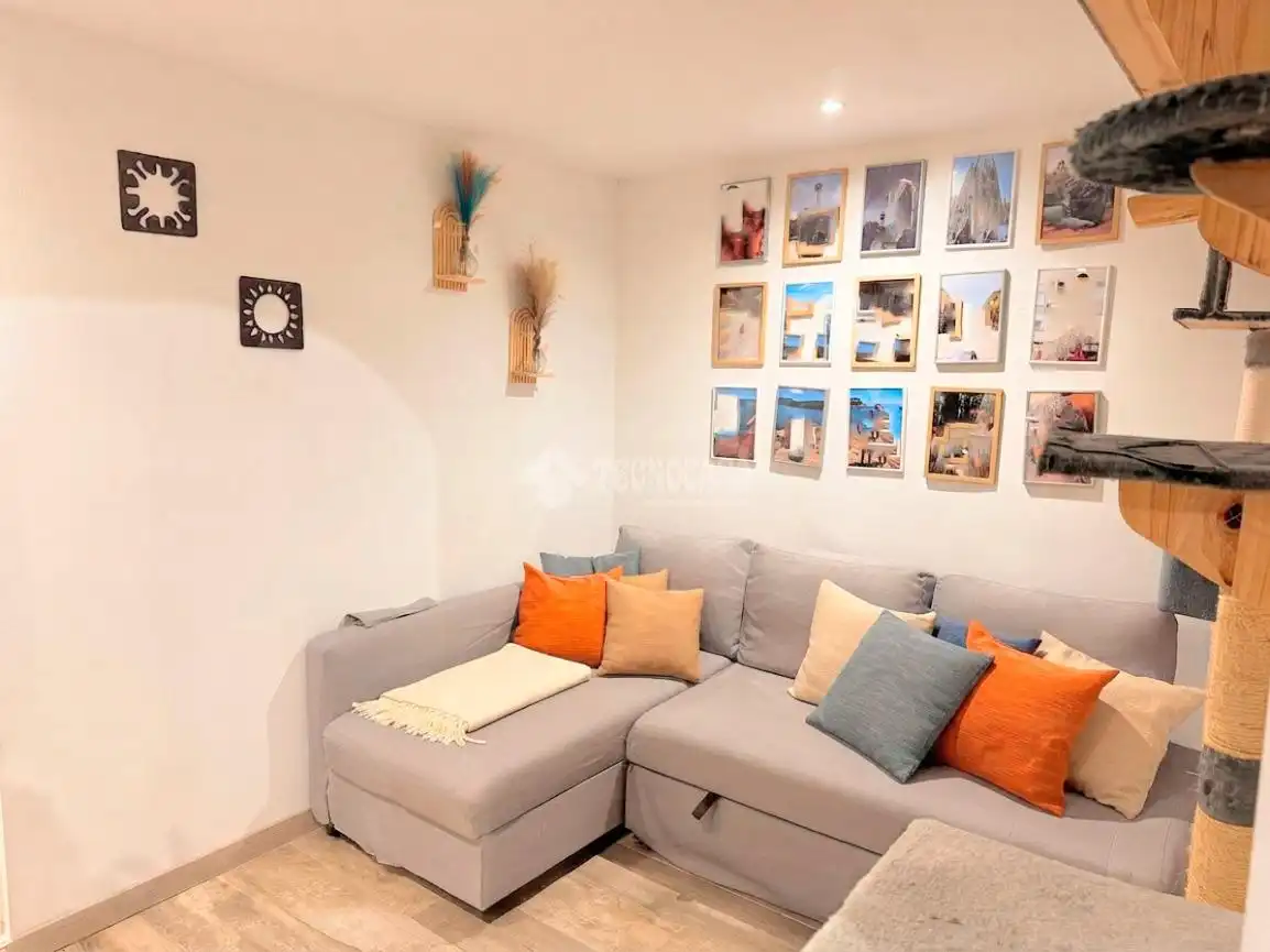 Sala de estar de Piso en venta en Barcelona con Aire acondicionado y Balcón