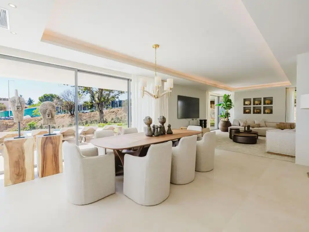 Dining room of Houses for sale in Benalmádena  with Air Conditioner, Heating and Private garden