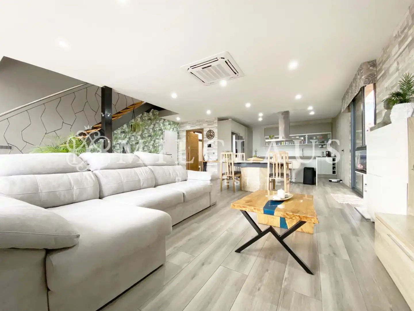 Wohnzimmer von Haus oder Chalet zum Verkauf in Lliçà d'Amunt mit Klimaanlage, Heizung und Privatgarten