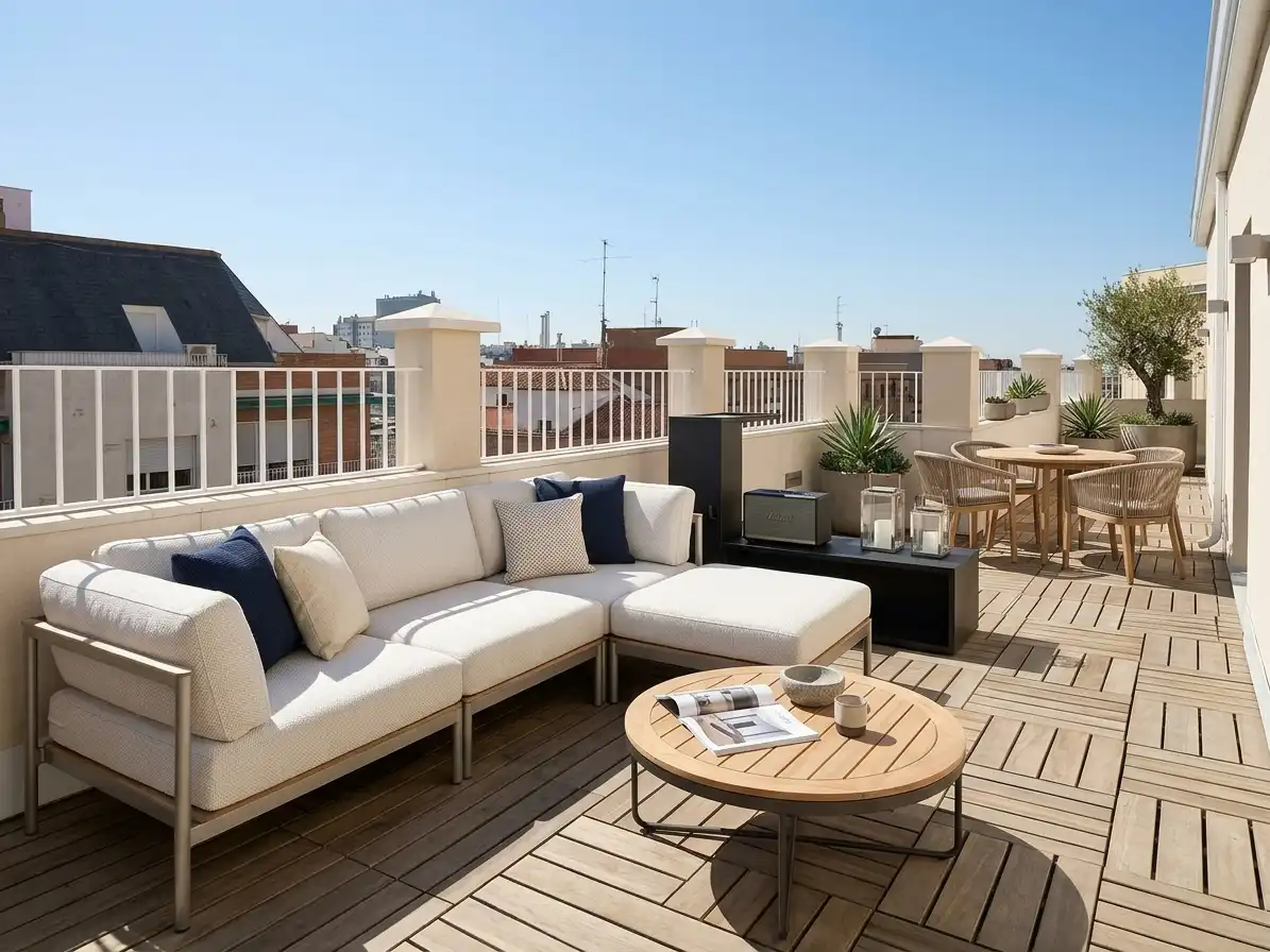 Terraza de Ático de alquiler en Madrid con Aire acondicionado, Terraza y Trastero