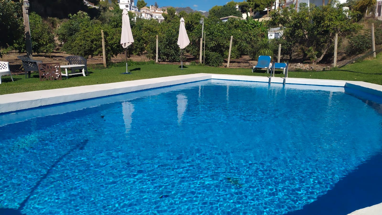 Swimming pool of Apartment to rent in Frigiliana  with Air Conditioner, Heating and Terrace