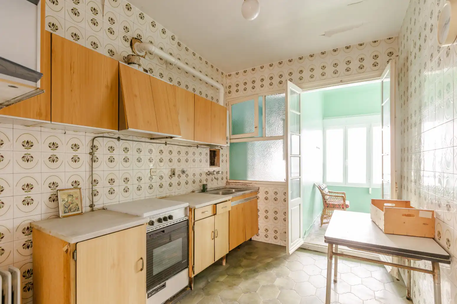 Cocina de Piso en venta en  Pamplona / Iruña con Parquet y Balcón
