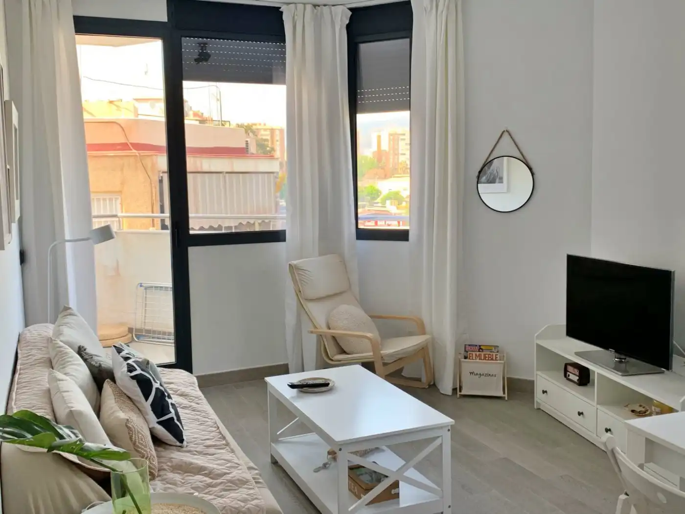 Sala de estar de Piso de alquiler en Málaga con Aire acondicionado, Calefacción y Terraza