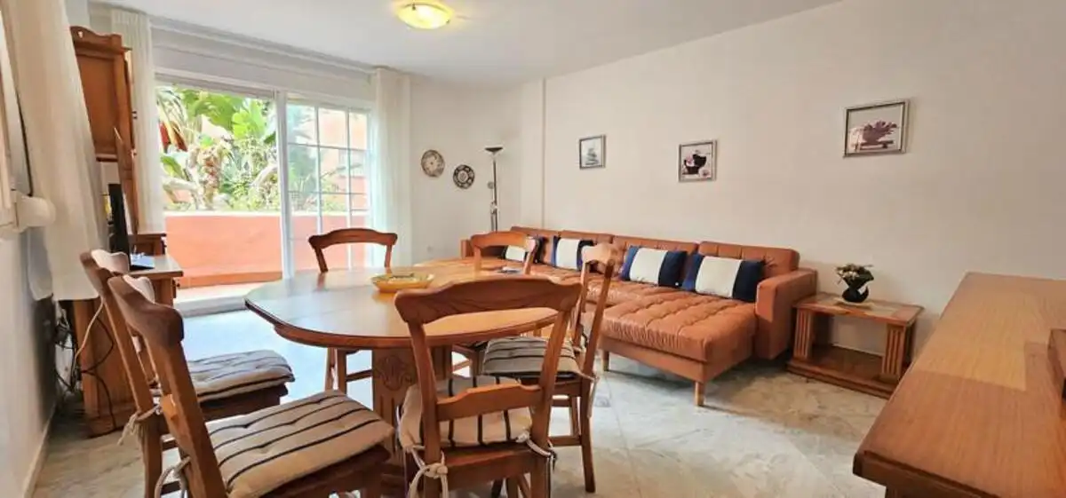 Living room of Ground floor for sale in Marbella  with Air Conditioner, Terrace and Swimming Pool