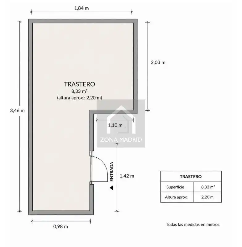 Vista exterior de Trastero en venta en Madrid