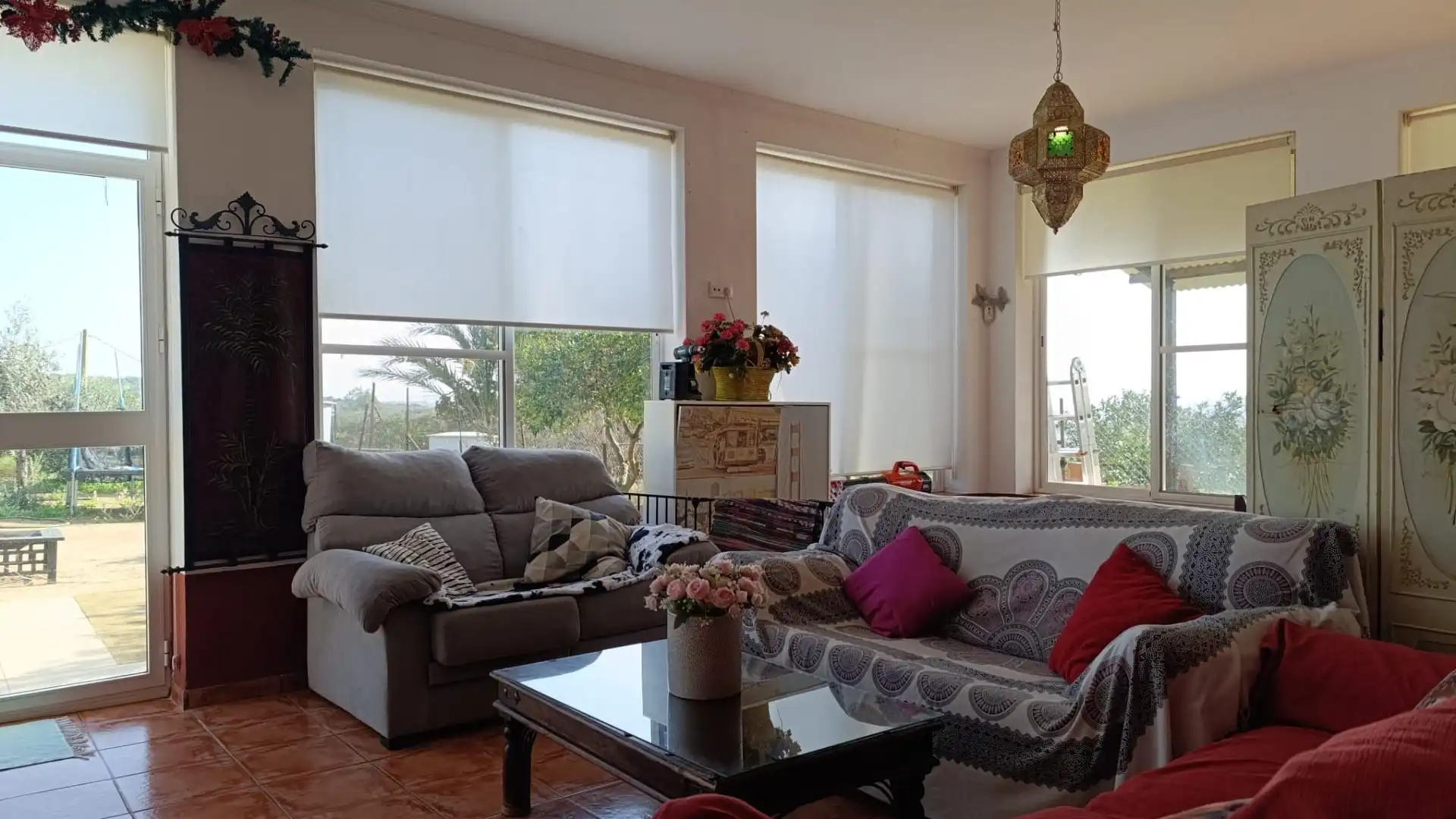 Sala de estar de Casa o chalet en venta en Lora del Río con Aire acondicionado, Jardín privado y Terraza