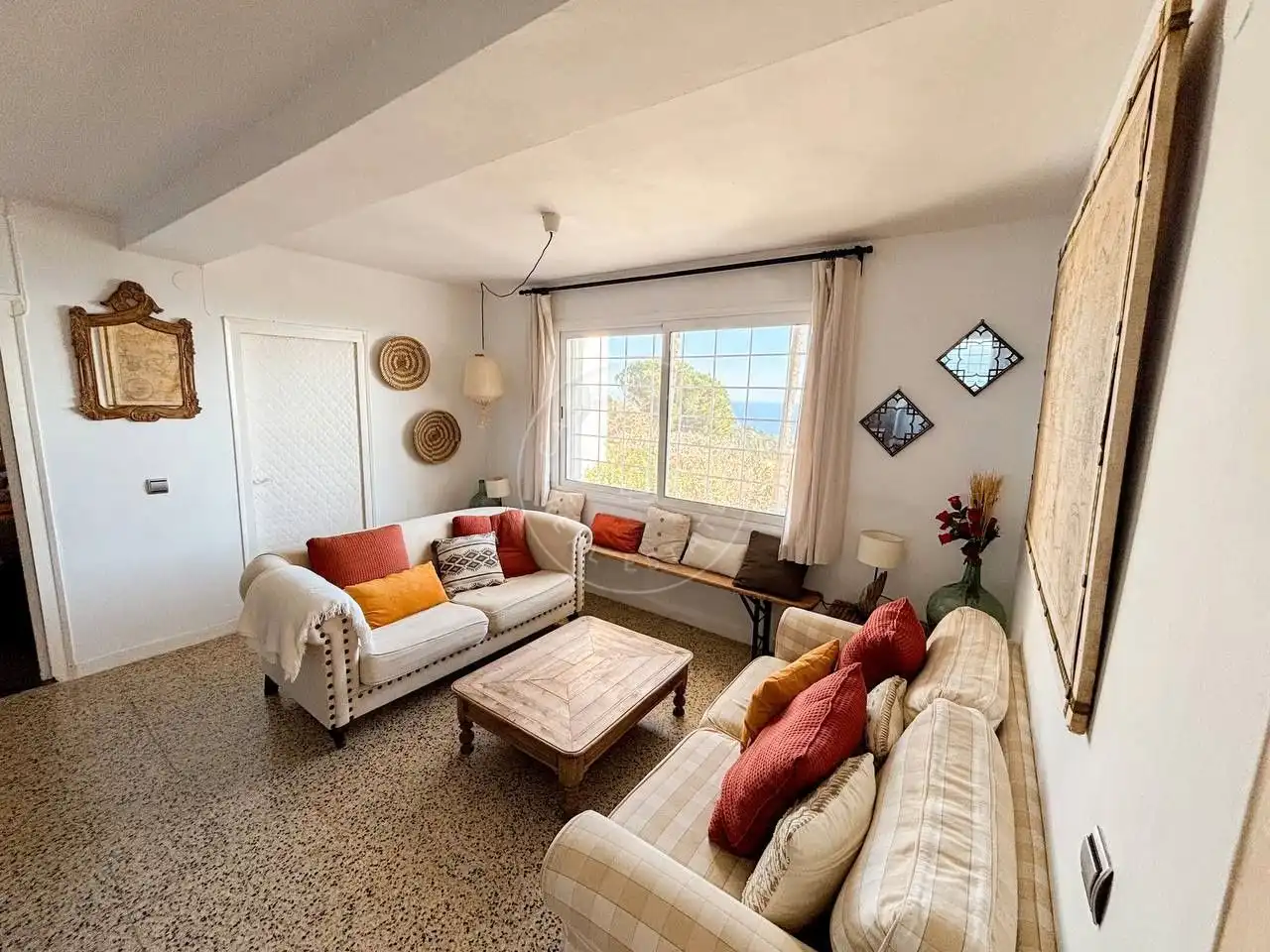 Wohnzimmer von Haus oder Chalet zum Verkauf in Lloret de Mar mit Heizung, Privatgarten und Abstellraum