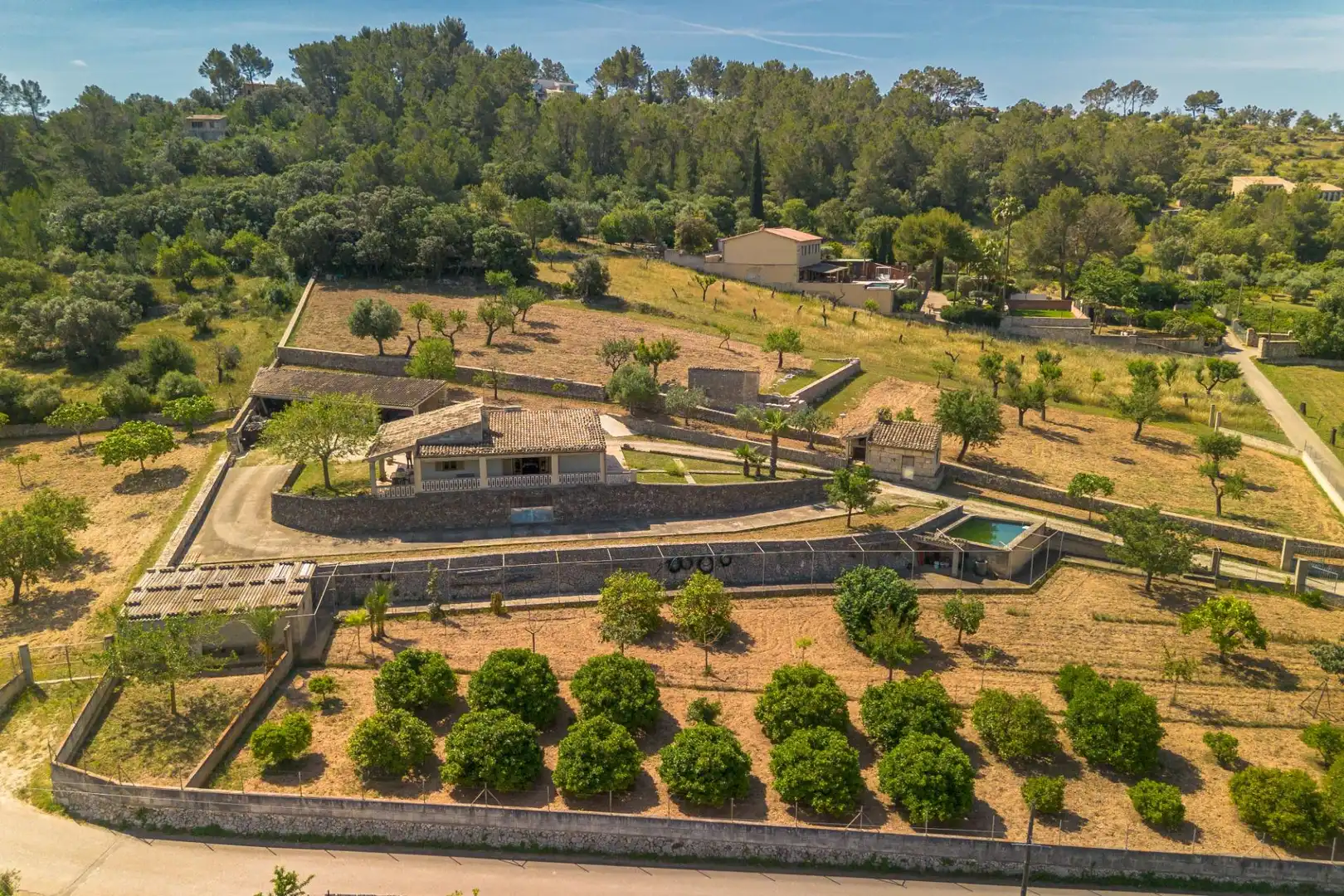 Vista exterior de Finca rústica en venta en Selva con Jardín privado, Terraza y Trastero