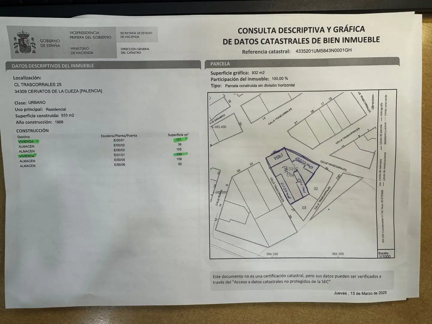 Casa o xalet en venda en Cervatos de la Cueza amb Calefacció, Jardí privat i Terrassa