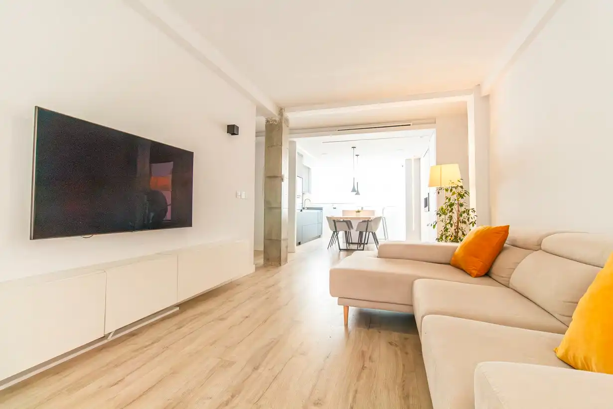 Sala de estar de Piso de alquiler en Madrid con Aire acondicionado, Calefacción y Terraza