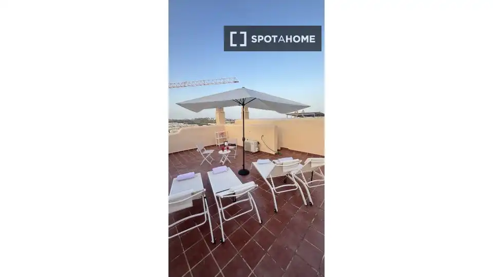 Terrassa de Apartament per a compartir en Mijas amb Aire condicionat, Terrassa i Moblat