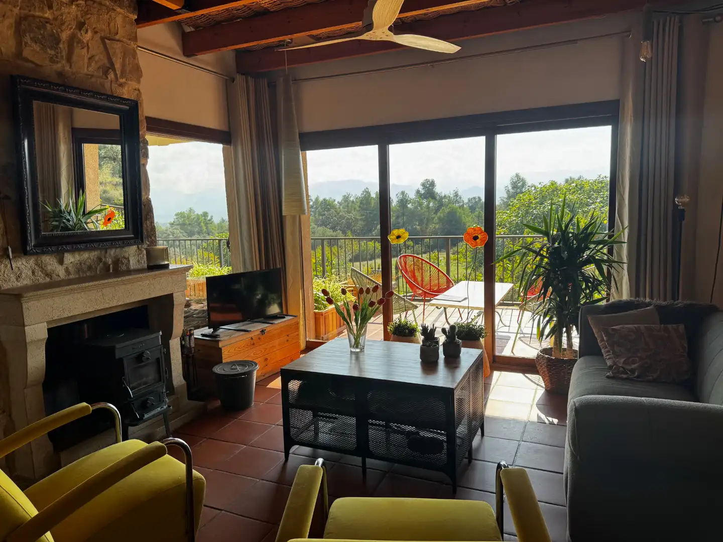 Sala de estar de Finca rústica en venta en Lledó con Aire acondicionado, Terraza y Piscina