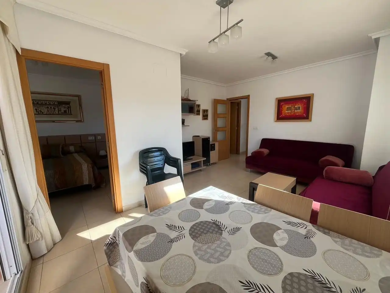 Sala d'estar de Pis en venda en Oropesa del Mar / Orpesa amb Aire condicionat, Jardí privat i Terrassa