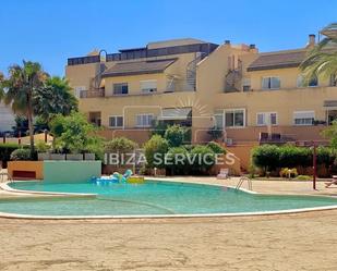 Exterior view of Flat for sale in Sant Josep de sa Talaia  with Air Conditioner and Swimming Pool