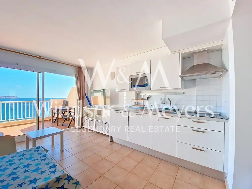 Kitchen of Flat for sale in Santa Eulària des Riu  with Air Conditioner, Furnished and Microwave