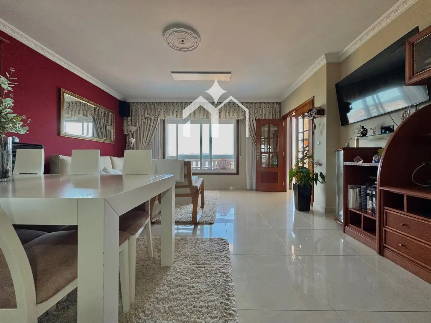 Dining room of Houses for sale in Moaña  with Heating, Parquet flooring and Terrace
