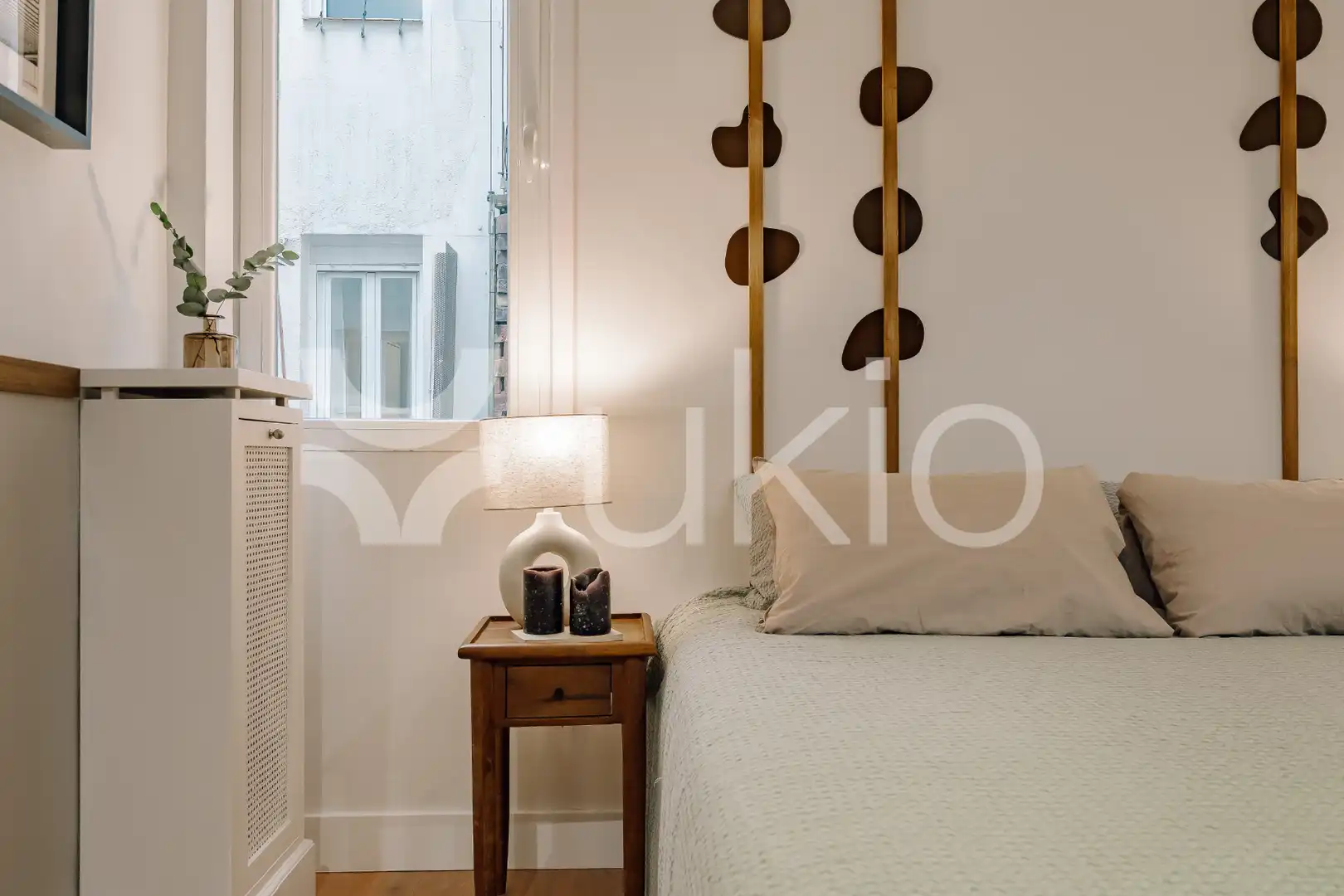 Schlafzimmer von Wohnungen zur Miete in Madrid mit Klimaanlage, Heizung und Terrasse