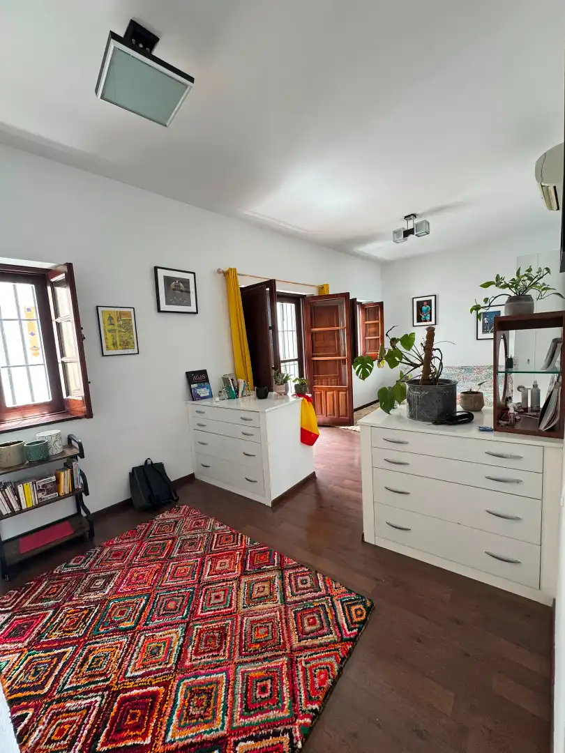 Wohnzimmer von Haus oder Chalet zur Miete in Sevilla mit Klimaanlage, Parkett und Terrasse