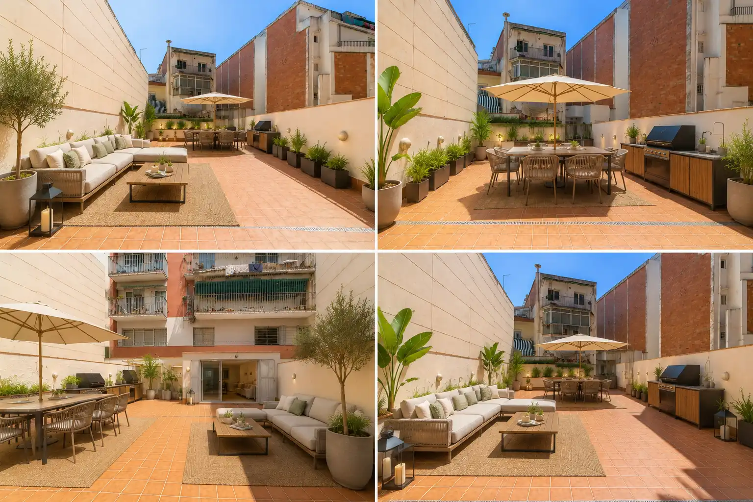 Terrace of Duplexes for sale in Barcelona  with Air Conditioner, Heating and Private garden