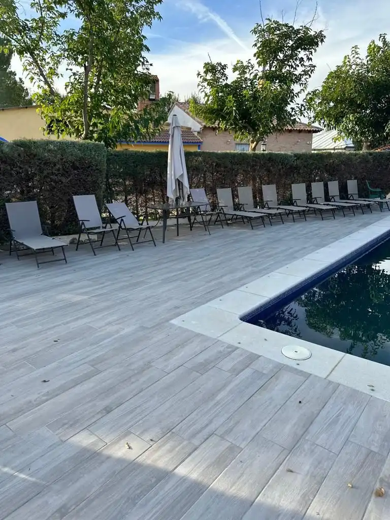 Terraza de Finca rústica en venta en Tomelloso con Aire acondicionado, Jardín privado y Terraza