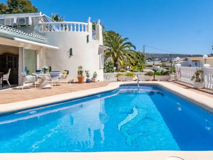 Piscina de Casa o xalet en venda en Moraira amb Aire condicionat, Terrassa i Piscina