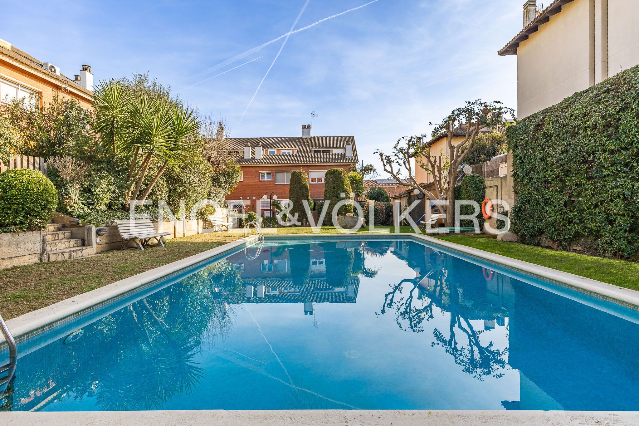 Swimming pool of House or chalet to rent in Sant Cugat del Vallès  with Air Conditioner, Heating and Private garden