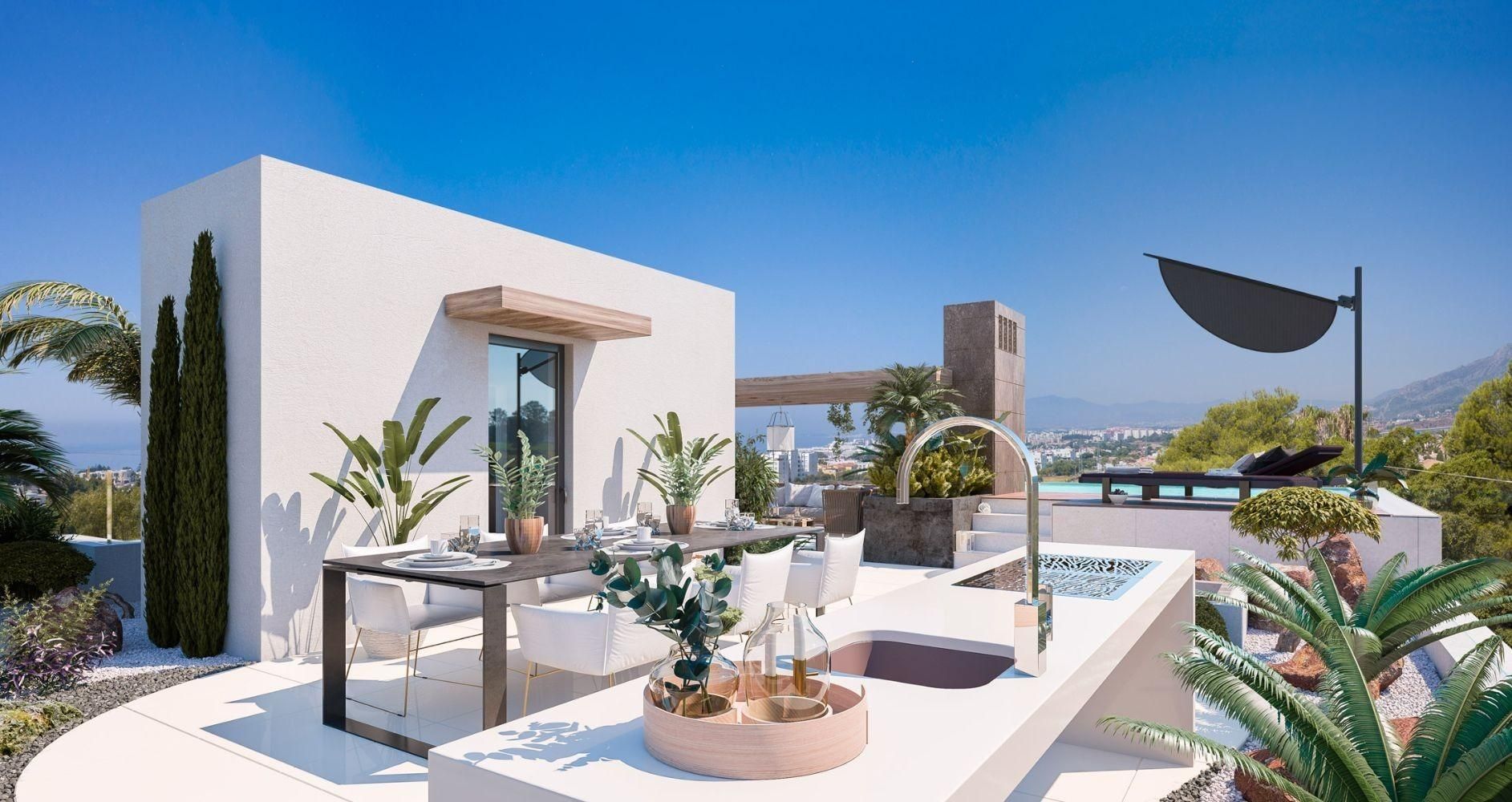 Terrace of Single-family semi-detached for sale in Marbella  with Heating, Private garden and Terrace