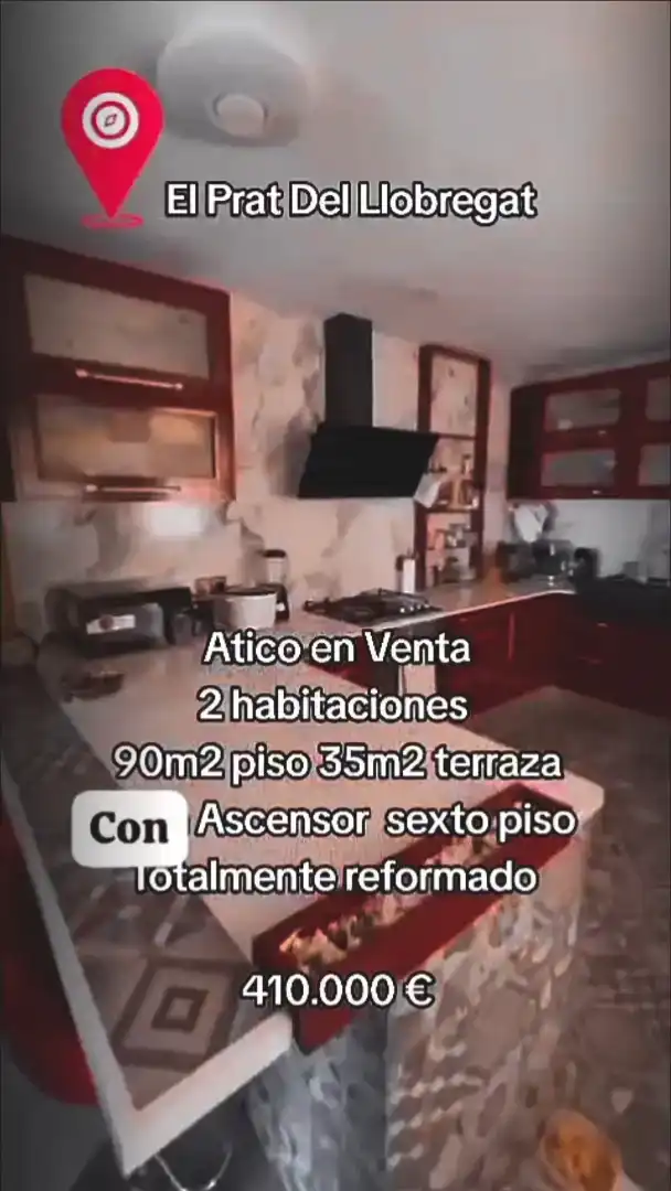 Cuina de Àtic en venda en El Prat de Llobregat amb Aire condicionat
