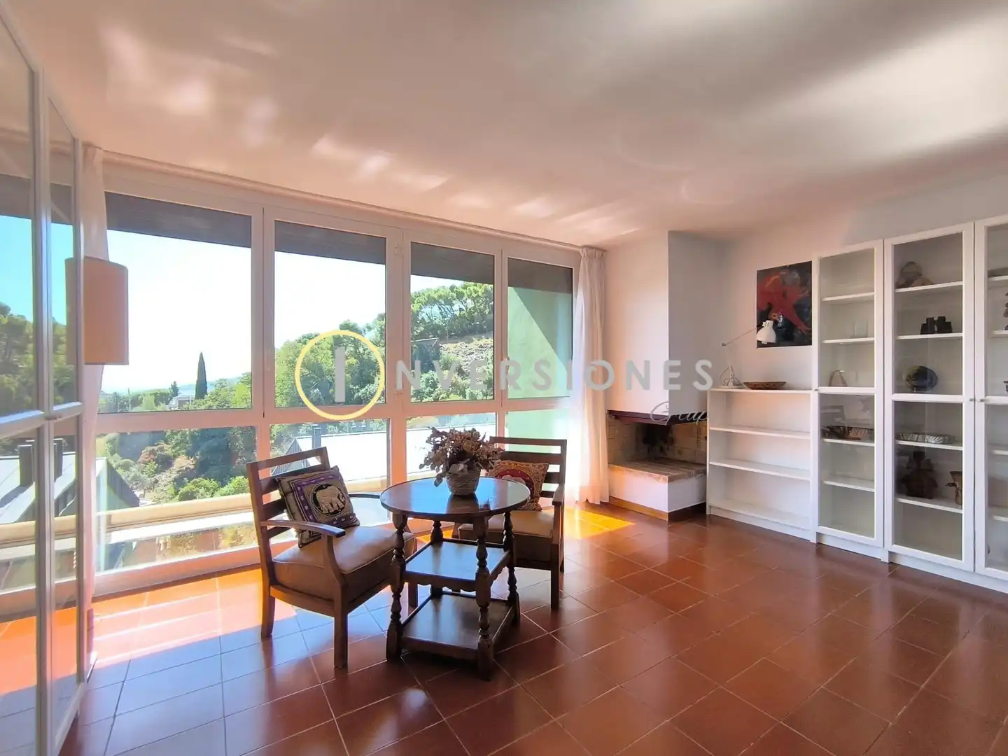 Living room of Detached homes for rent in Barcelona  with Terrace and Community pool