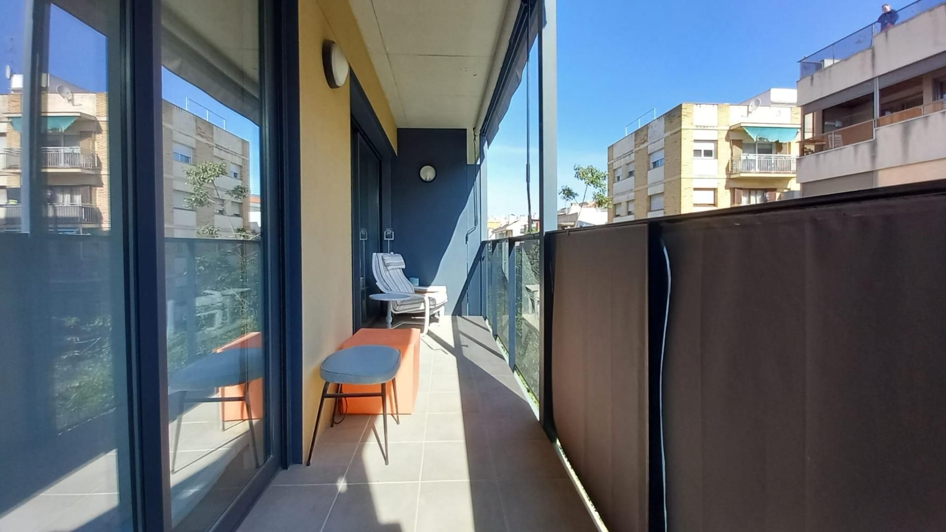 Balcony of Flat for rent in Vilanova i la Geltrú  with Air Conditioner, Terrace and Furnished