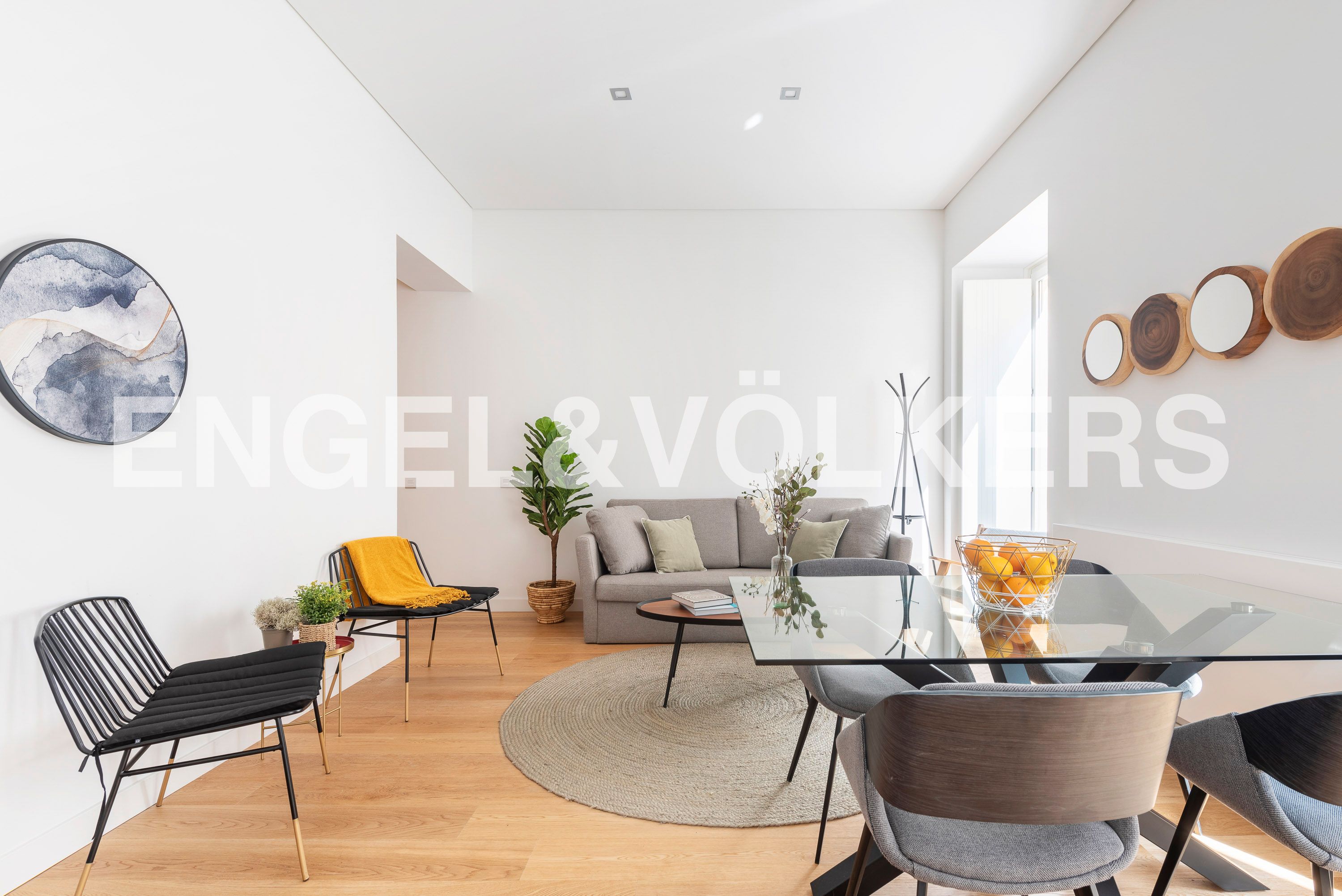 Living room of Apartment to rent in  Madrid Capital  with Air Conditioner, Heating and Furnished