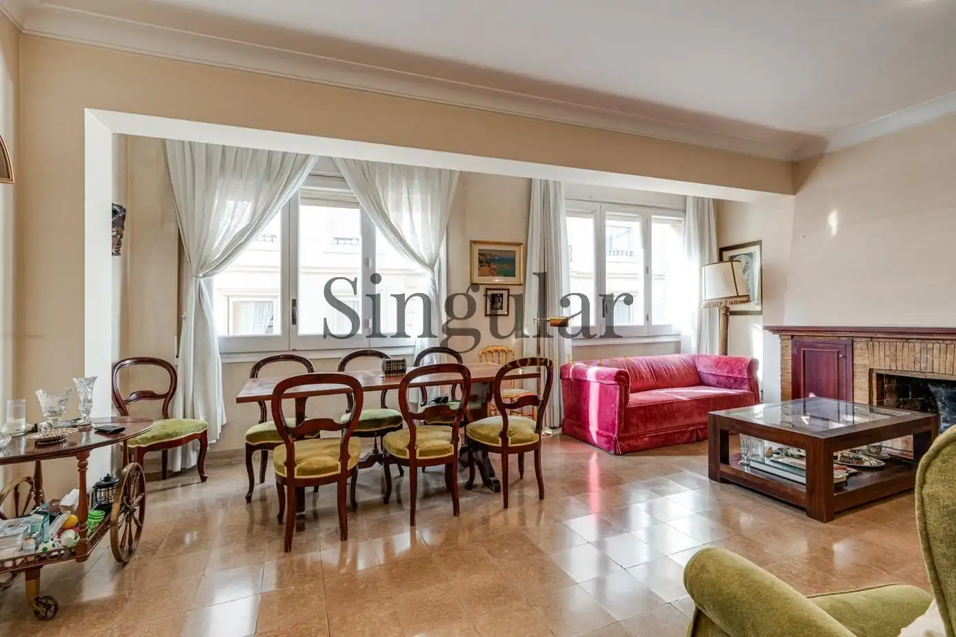 Sala d'estar de Pis en venda en Sarrià - Sant Gervasi