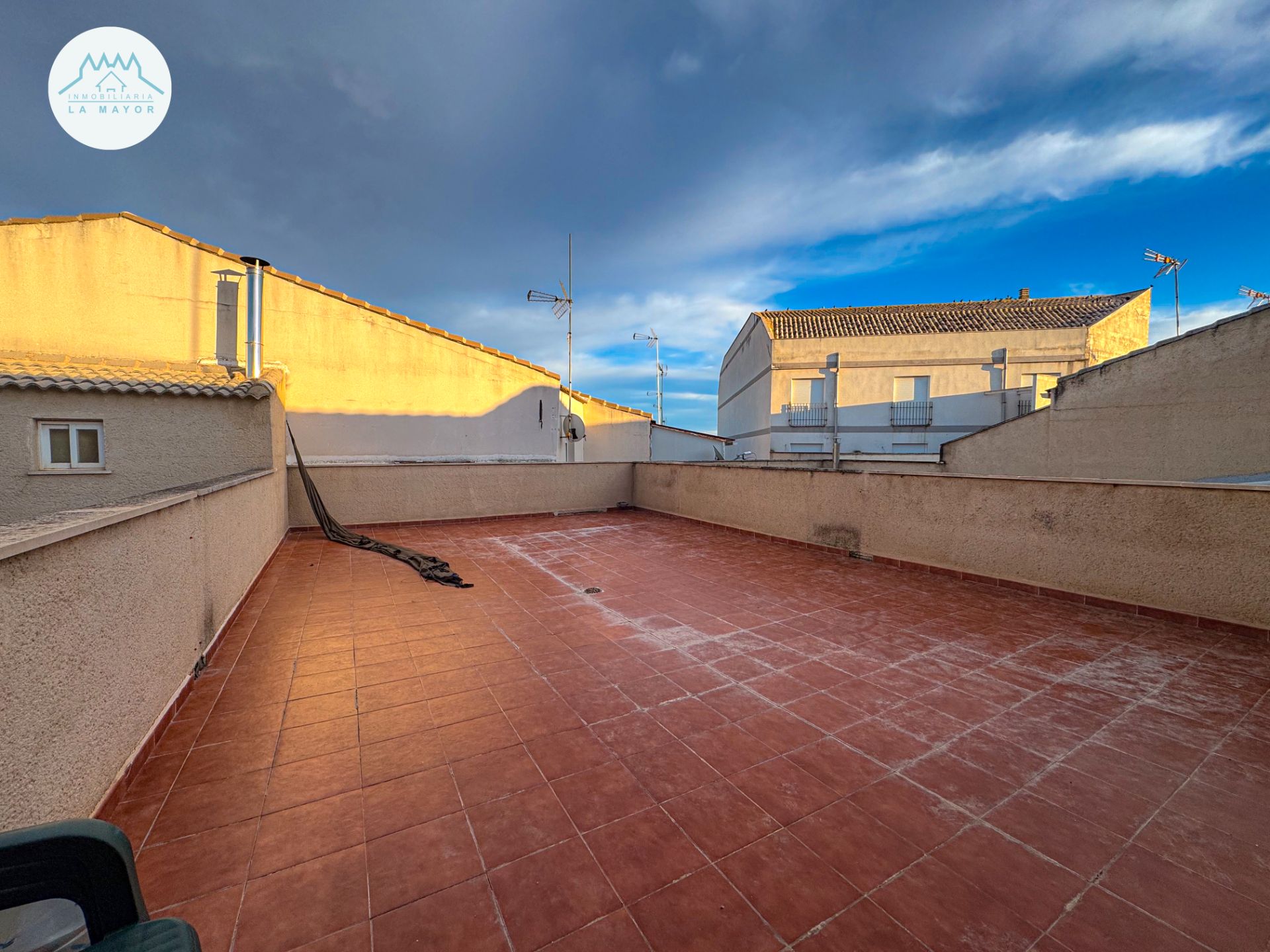 Terrace of Single-family semi-detached for sale in Pozuelo de Calatrava  with Heating, Terrace and Storage room