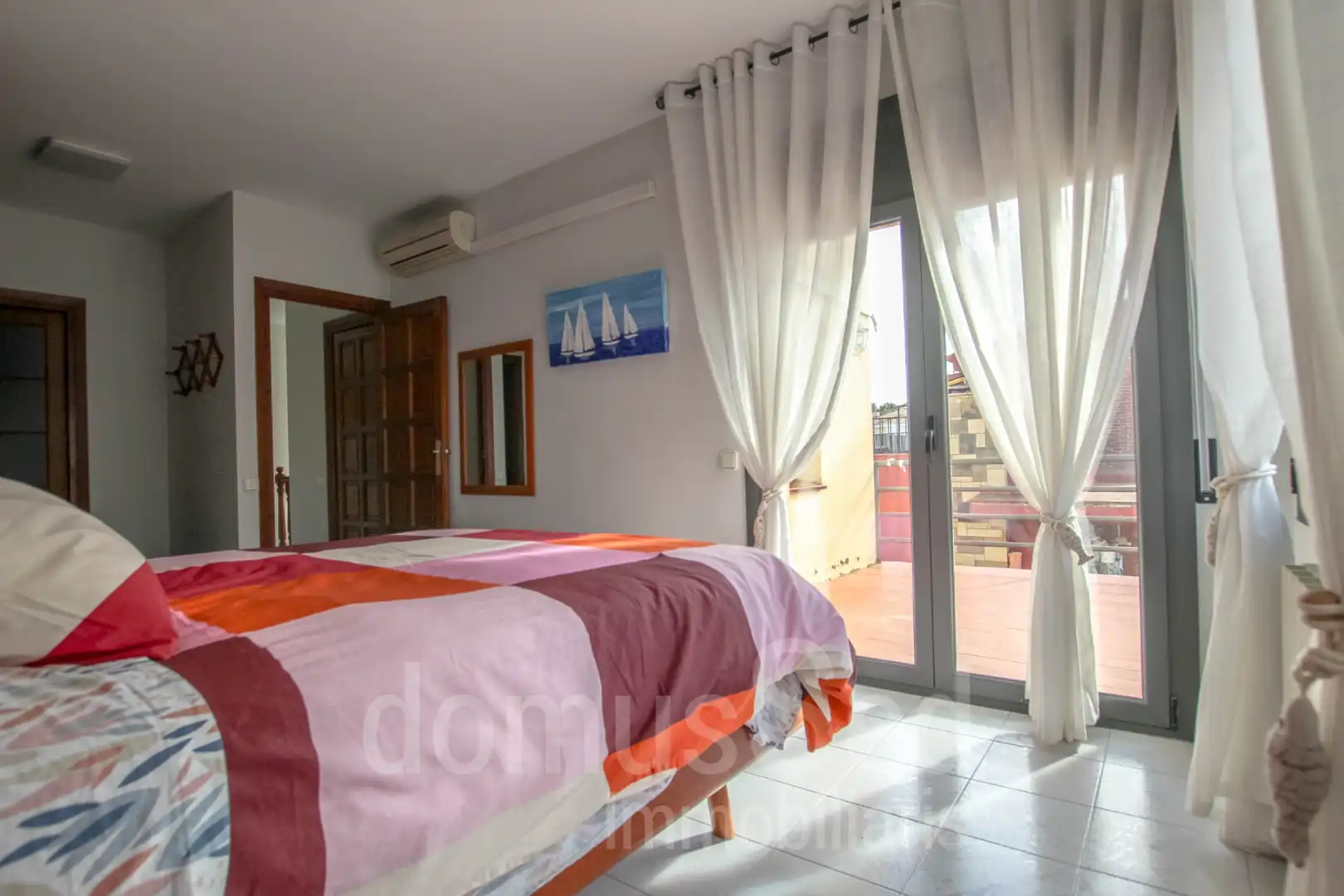 Bedroom of Detached homes for sale in El Masnou  with Air Conditioner, Heating and Terrace
