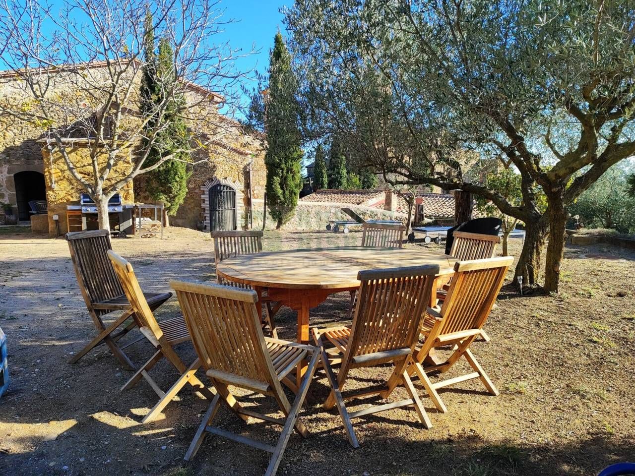 Terrassa de Finca rústica de lloguer en Cistella amb Aire condicionat, Calefacció i Jardí privat