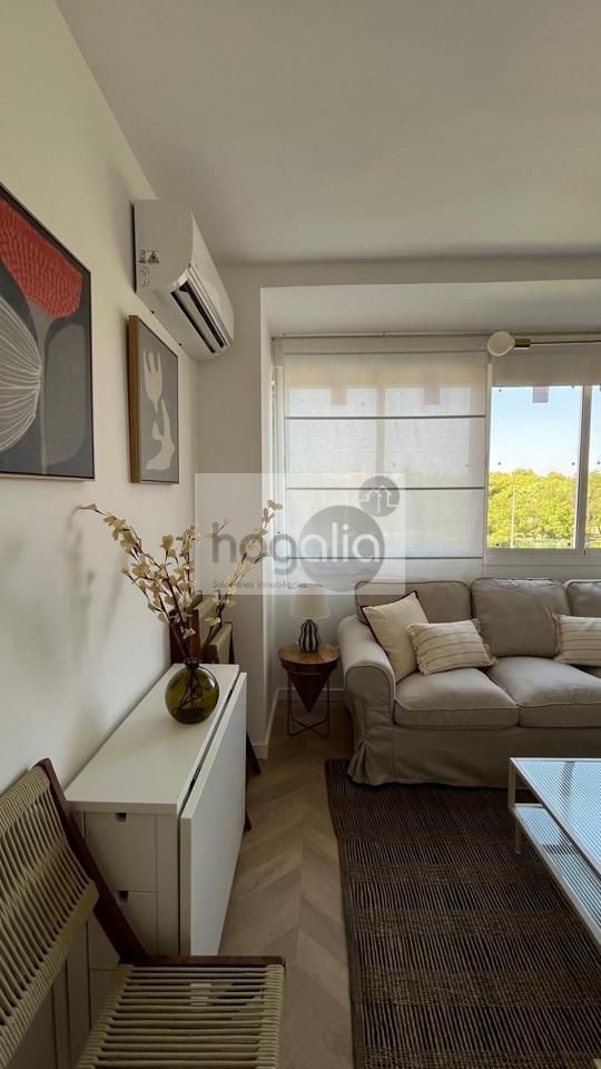 Sala d'estar de Pis de lloguer en  Sevilla Capital amb Aire condicionat i Moblat