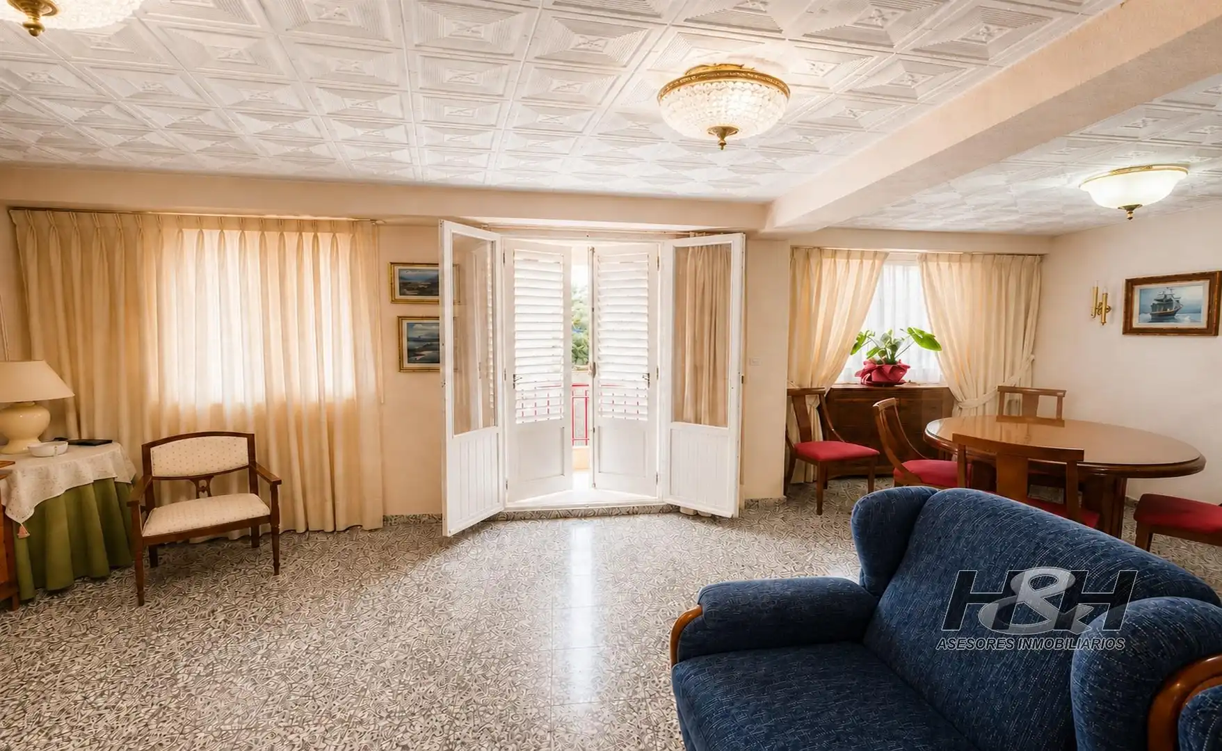 Sala de estar de Piso en venta en Godella con Aire acondicionado y Balcón