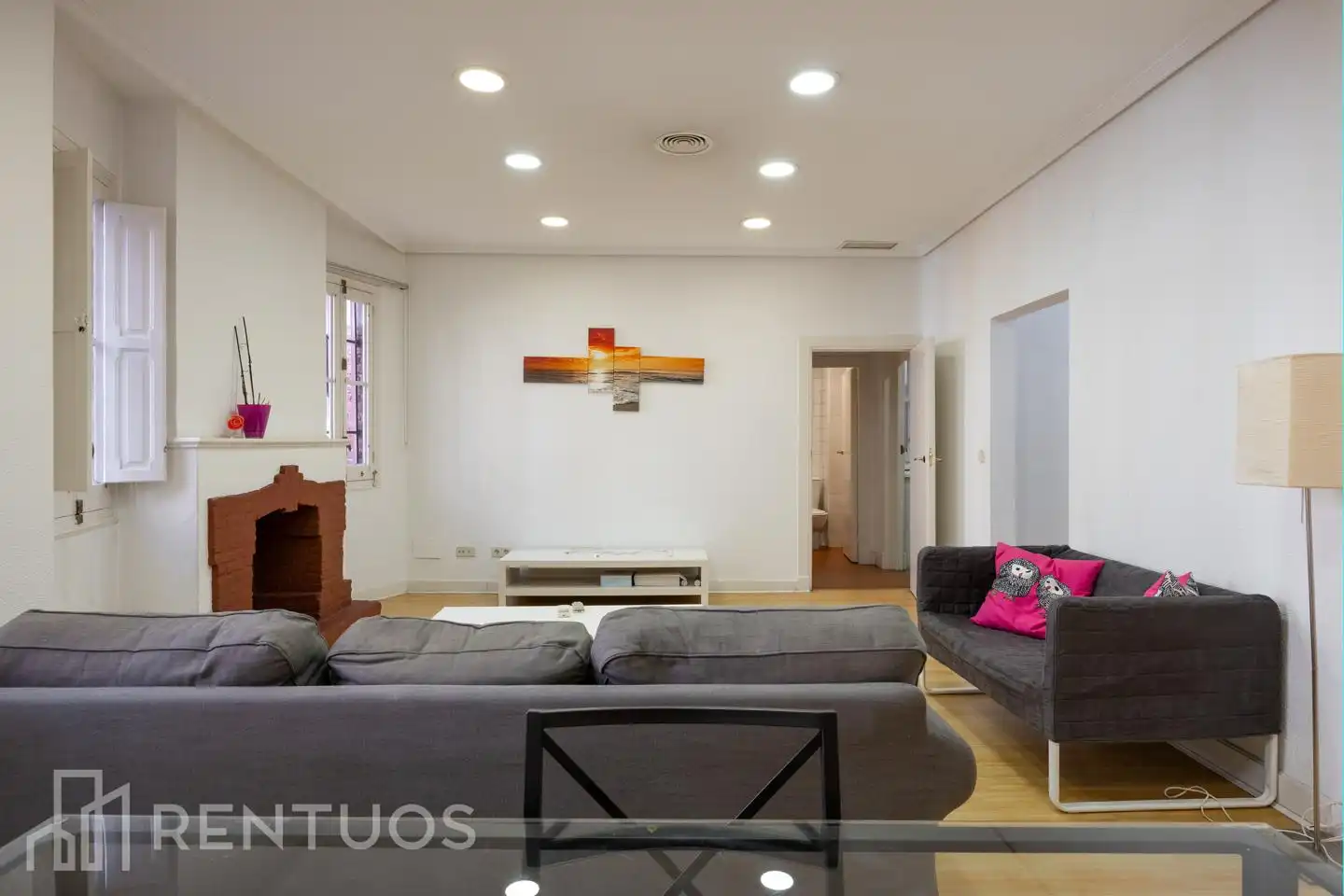 Wohnzimmer von Erdgeschoss zur Miete in Madrid mit Heizung und Möbliert